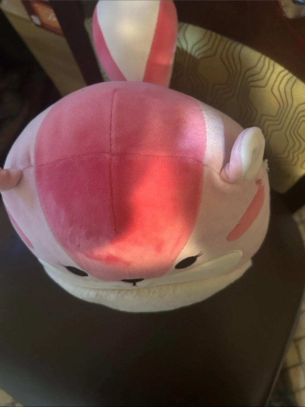 Squishmallows Pink and White Plush Animal Accent Pillow